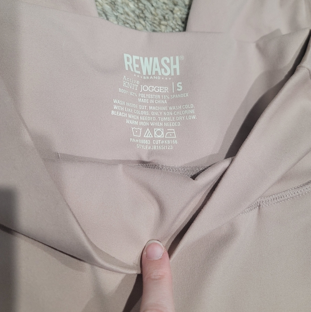 Rewash Easy Knit High Waisted Joggers Dusty Mauve Blush Like Lululemon Align Sm - Picture 6 of 8